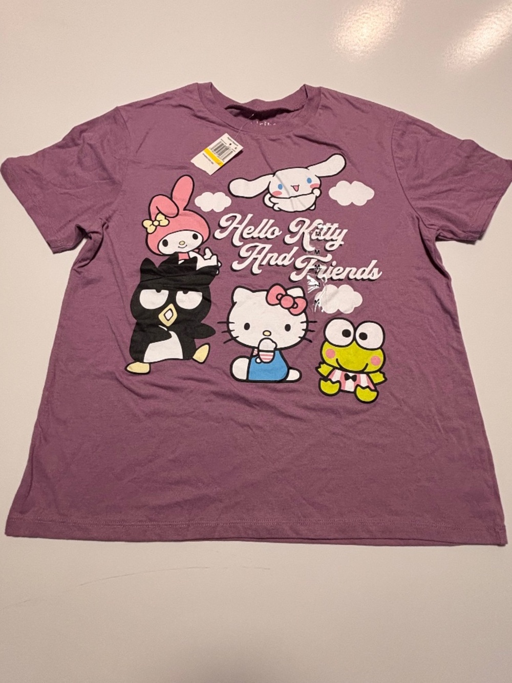 Womens Purple Hello Kitty and Friends Size Medium Short Sleeve Shirt BNWT